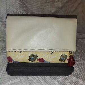 Rachel Pally Anthropologie Reversible Fold over Clutch 10"X12" NWOT